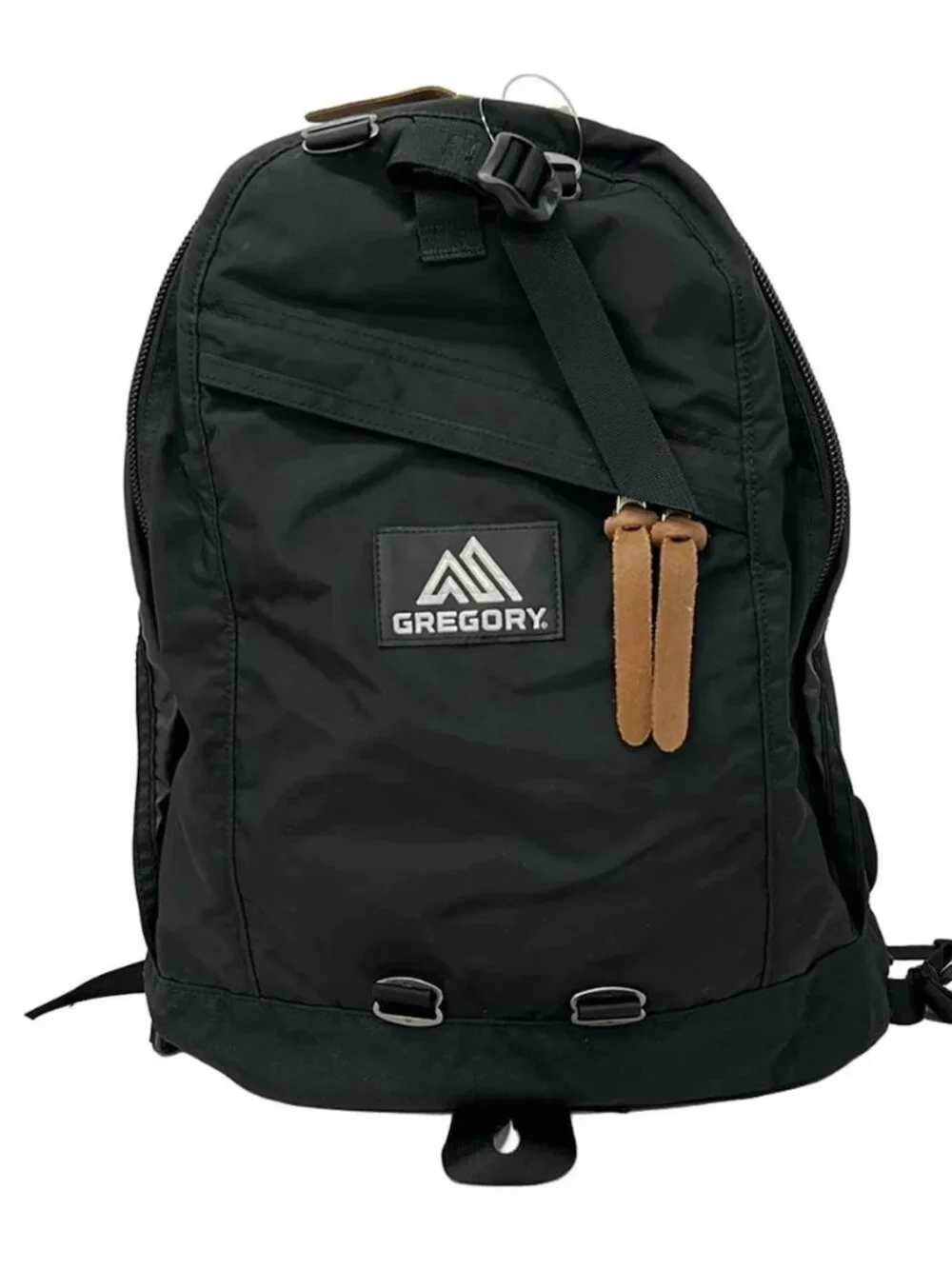 GREGORY 65169-1041 Black Brown Nylon Leather Backpack